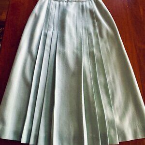 Pleated A-Line Women's Skirt in Light Mint